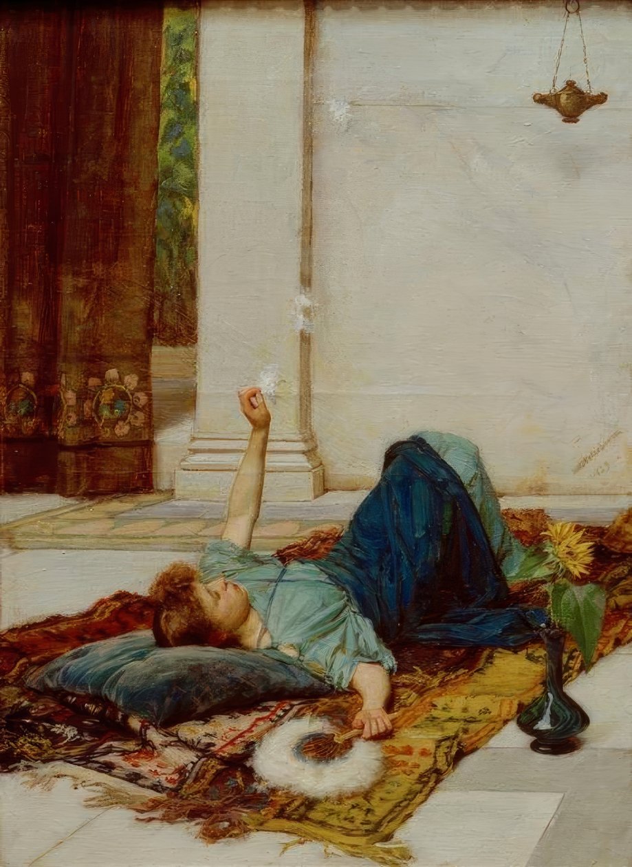 tatlı hiçbir şey yapmamak by John William Waterhouse