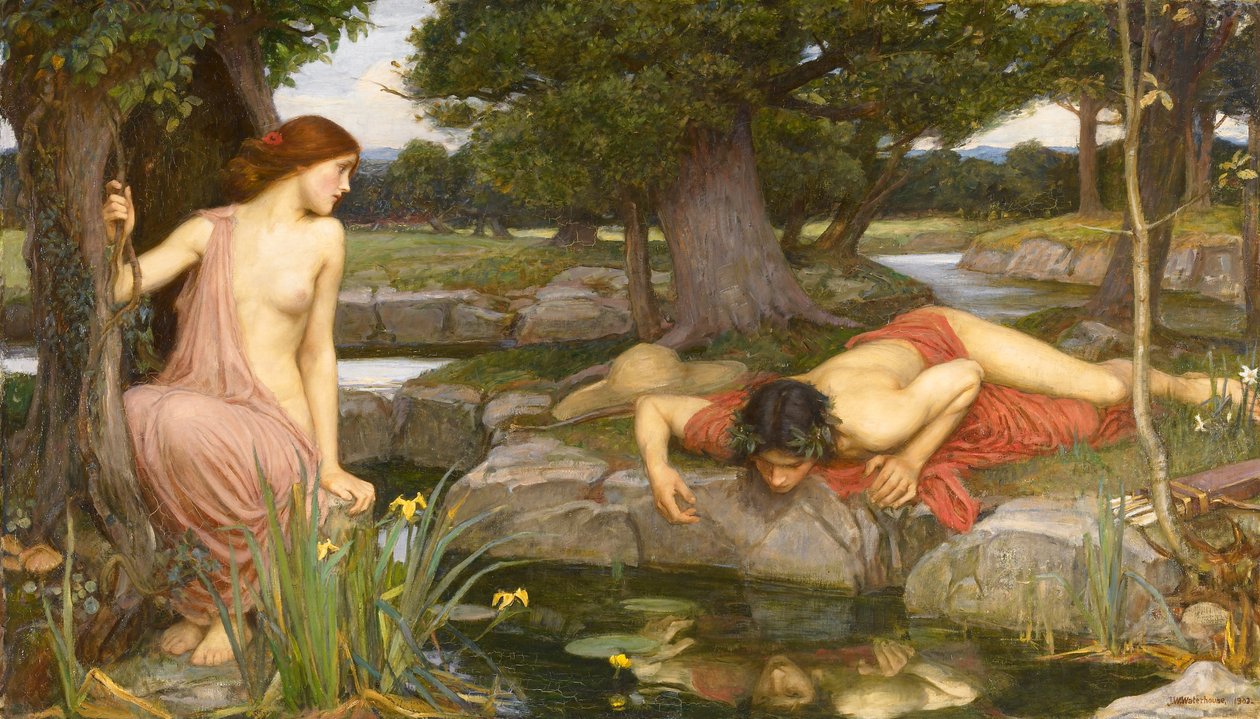 yankı ve nergis by John William Waterhouse