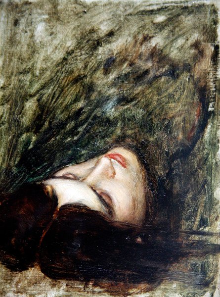 Orpheus Başkanı - Bir Eskiz, c.1899-1900 (gemide yağ) by John William Waterhouse