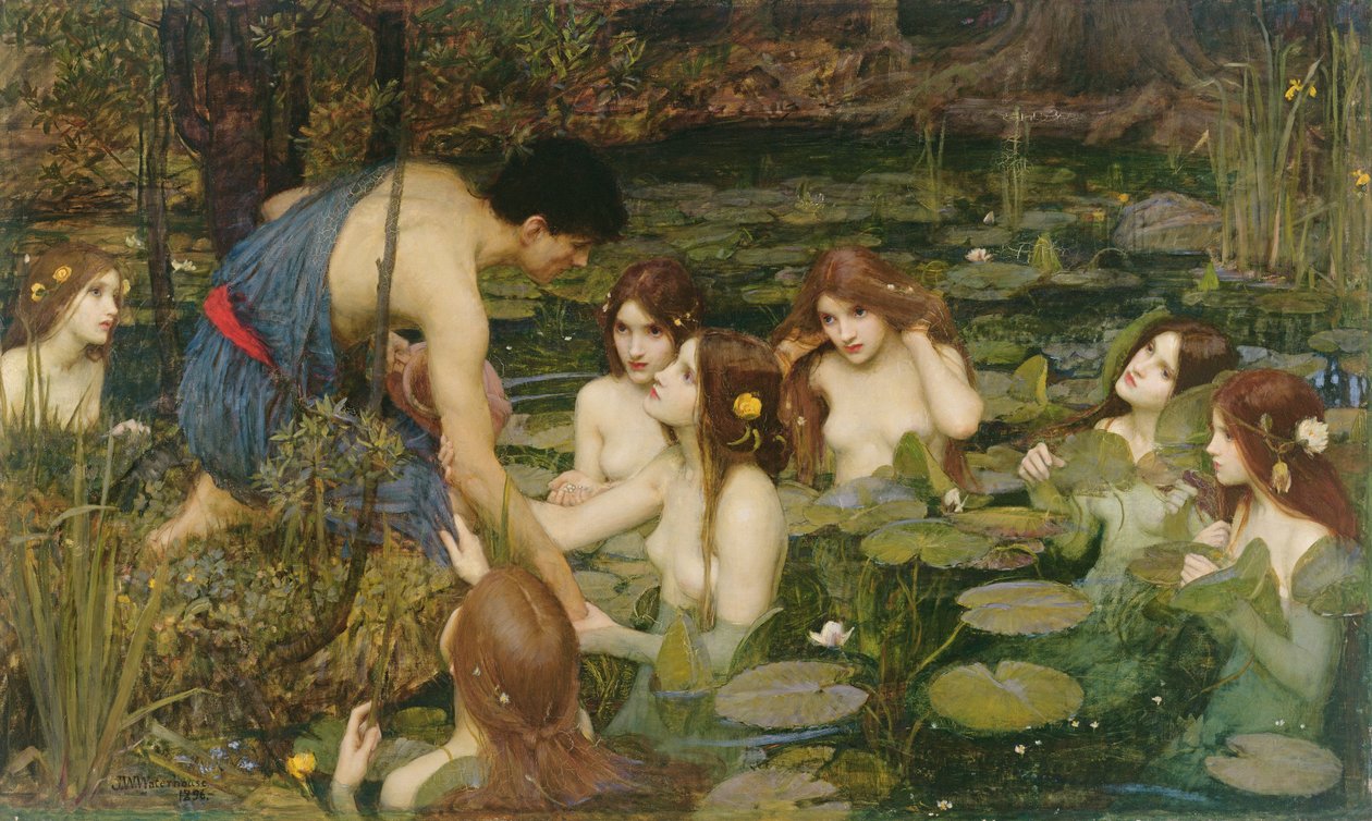 Hylas ve Periler by John William Waterhouse
