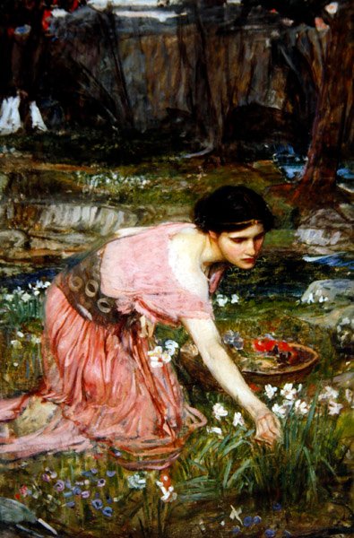 Dere Kenarında Çiçek Toplayan Bakireler, 1911 dolayları (tuval üzerine yağlı boya) by John William Waterhouse