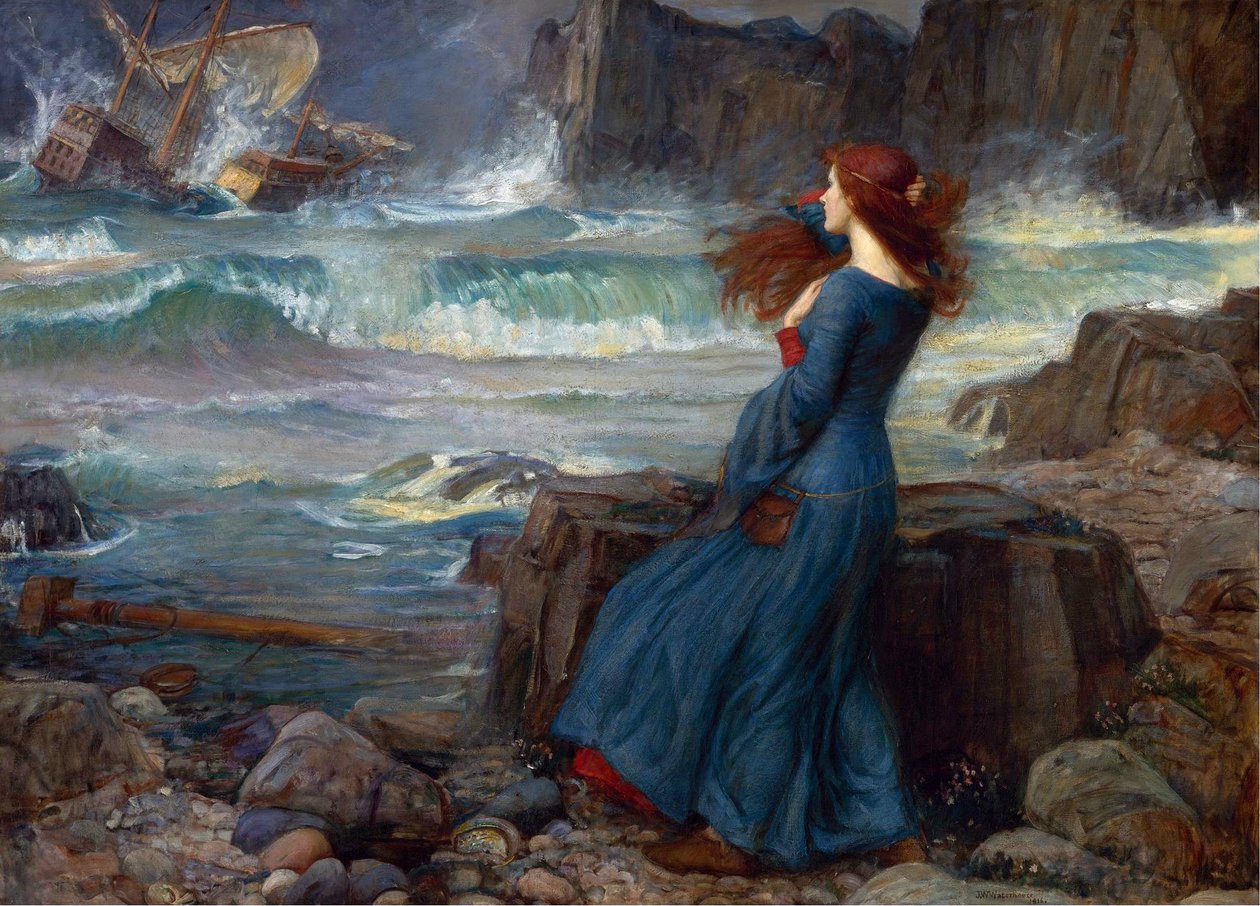 Miranda - Fırtına (Shakespeare) - Peinture de John William Waterhouse by John William Waterhouse