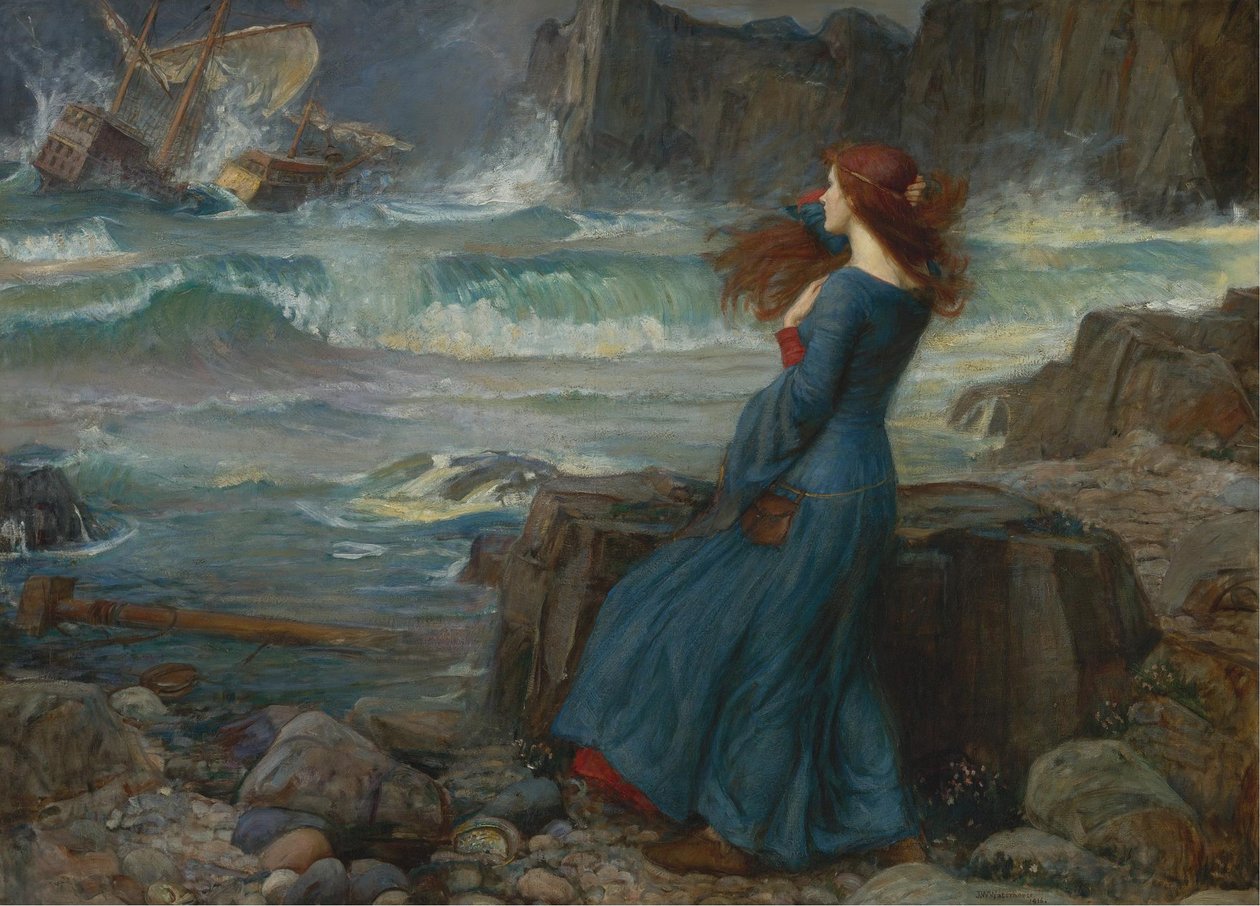 Miranda. Fırtına, 1916 by John William Waterhouse