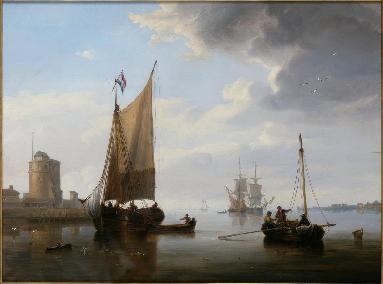 Sakin Denizde Balıkçılar by John Wilson Carmichael