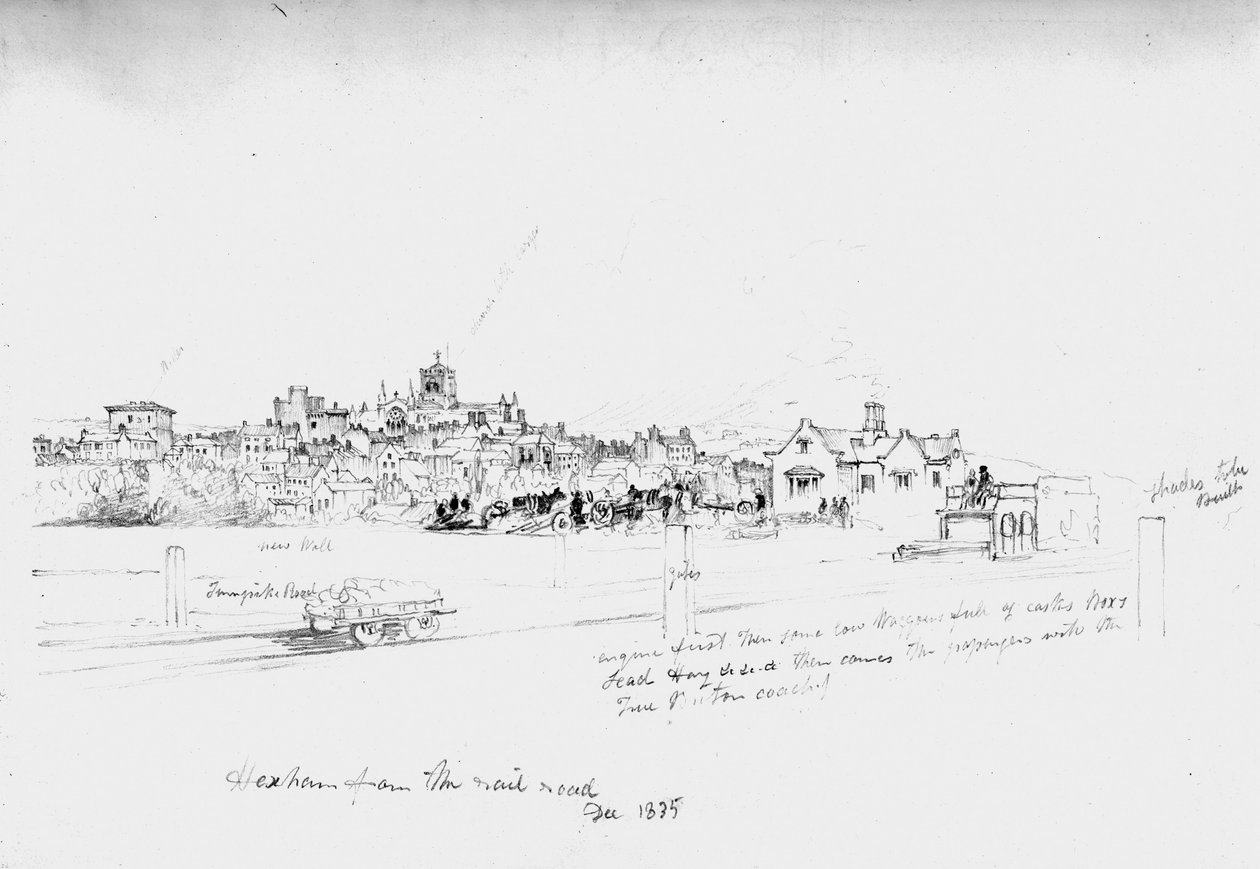 Demiryolu Yolundan Hexham, 1835 by John Wilson Carmichael