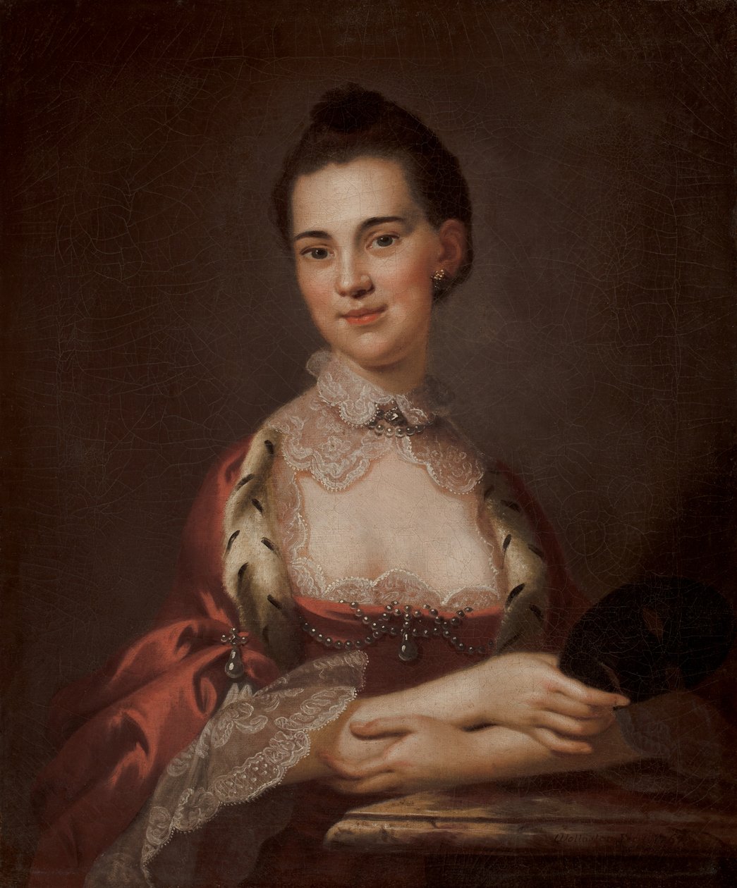 Ann Gibbes (Bayan Edward Thomas) (tuval üzerine yağlıboya) by John Wollaston