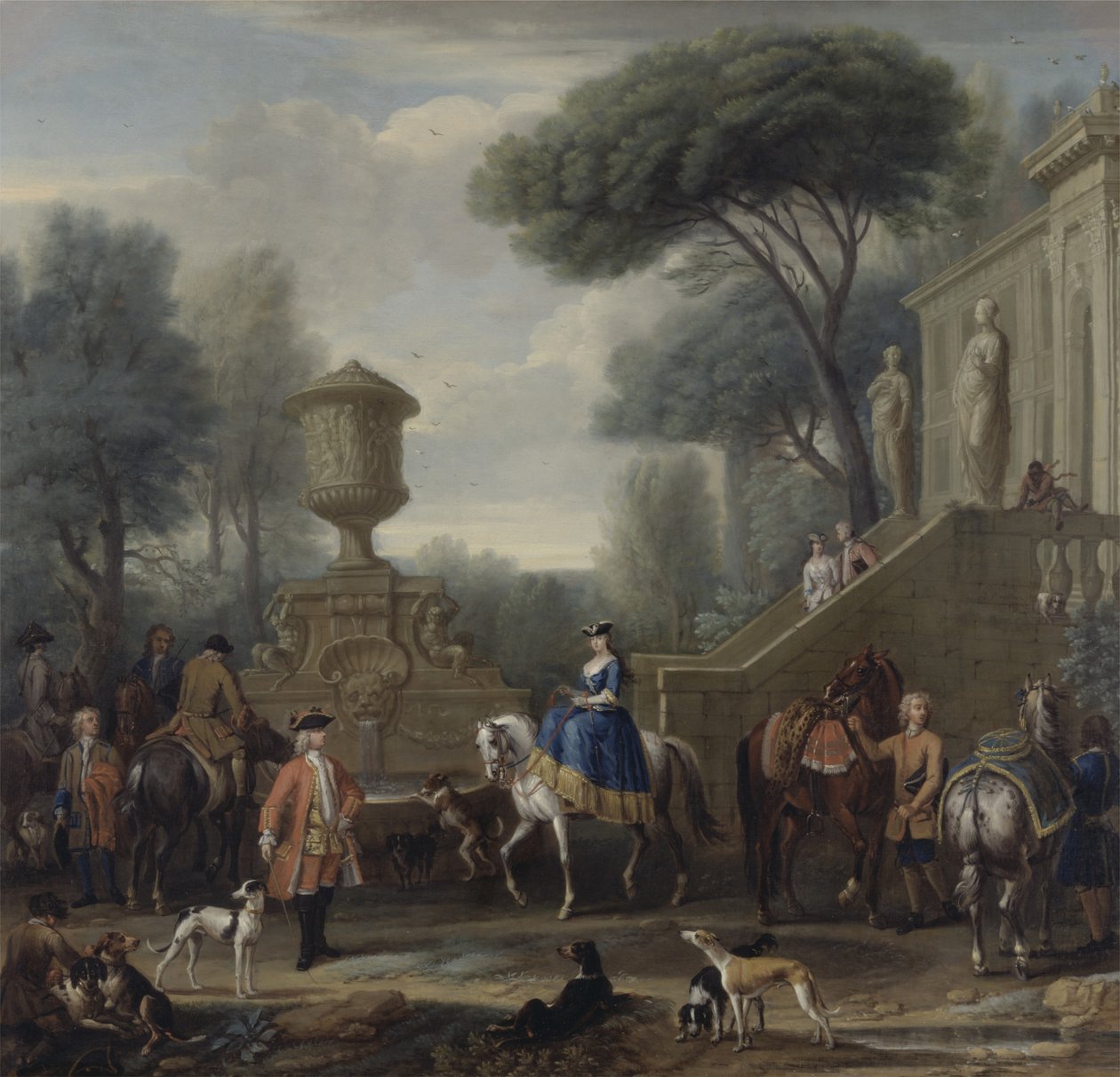 Av Hazırlığı, c.1740-50 (tuval üzerine yağlı boya) by John Wootton