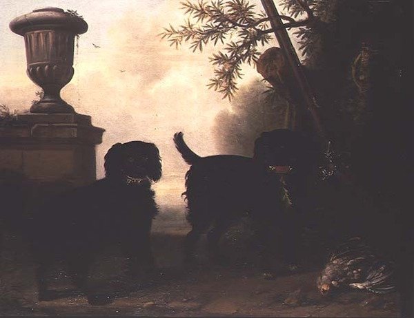 Bir Manzarada İki Köpek by John Wootton