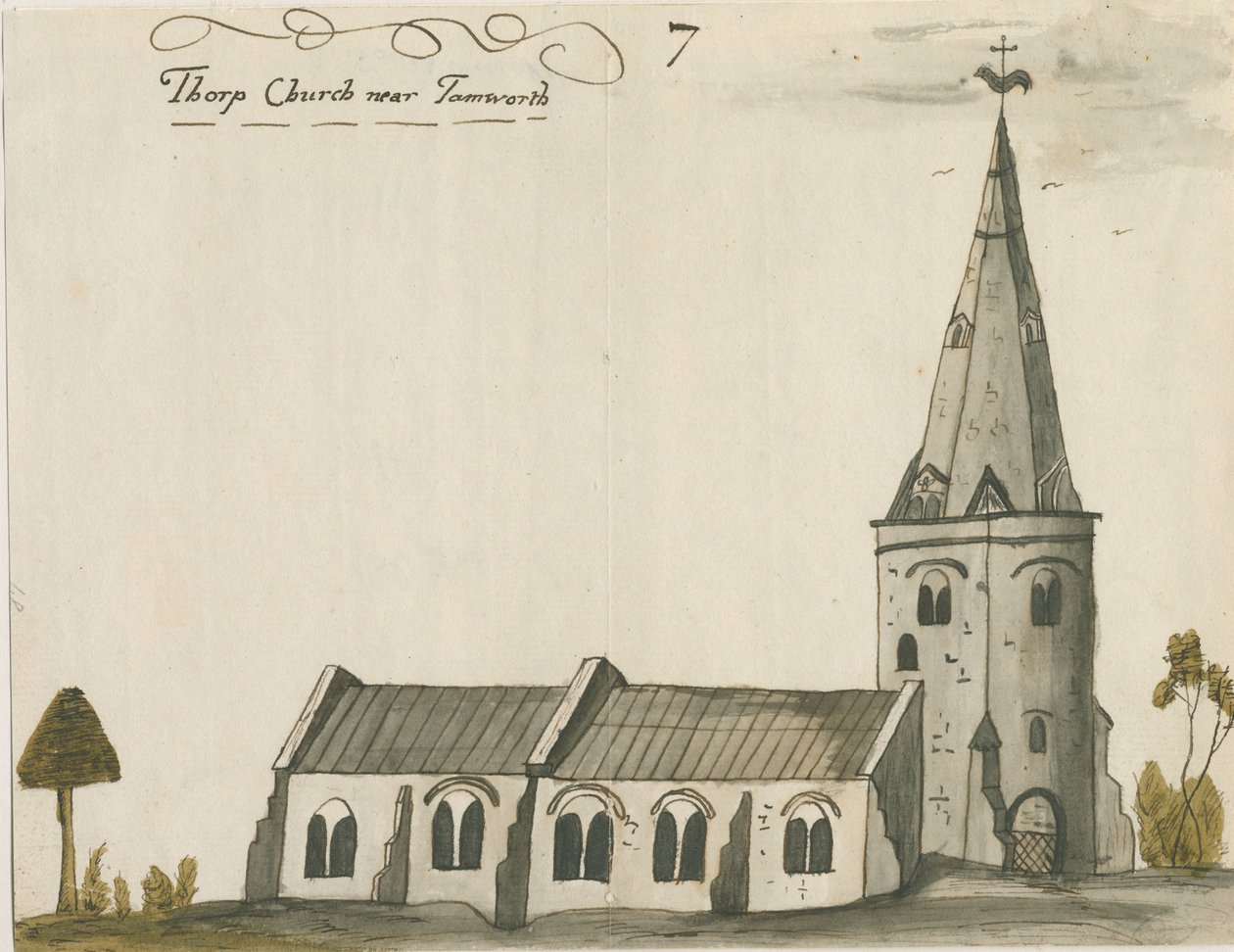 Thorpe Konstantin Kilisesi: suluboya resim, ndc 1784] by John Wright