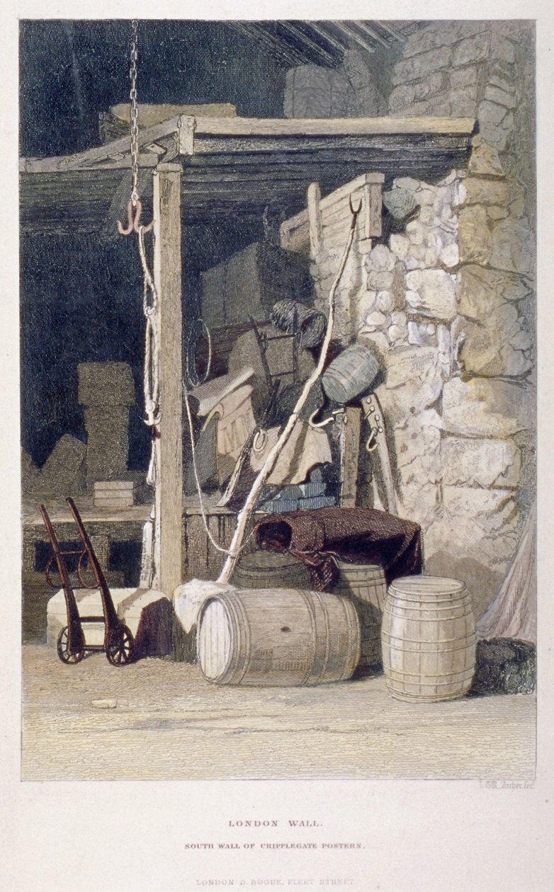 Fore Street, Londra Şehri, 1851. by John Wykeham Archer