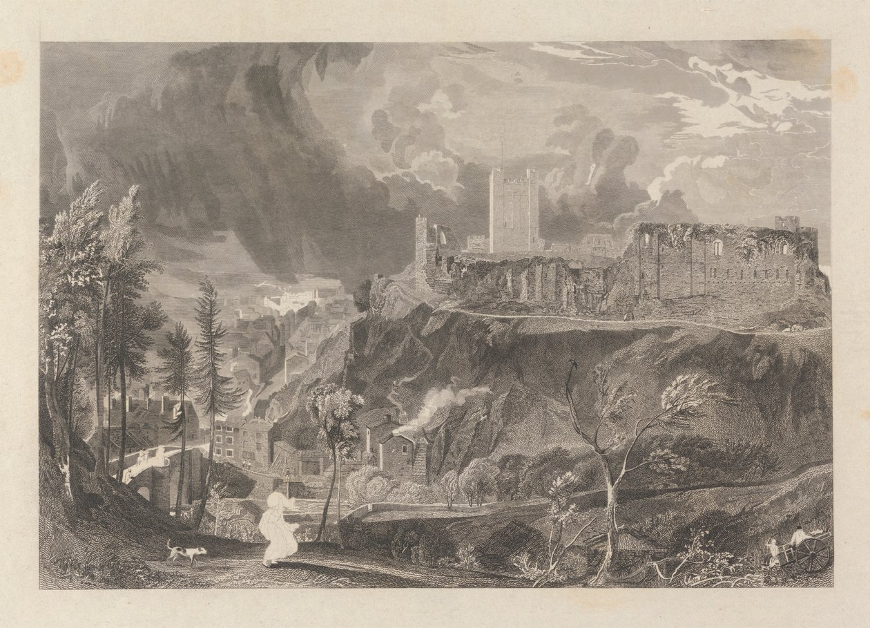 Richmond Kalesi ve Kasabası by John Wykeham Archer