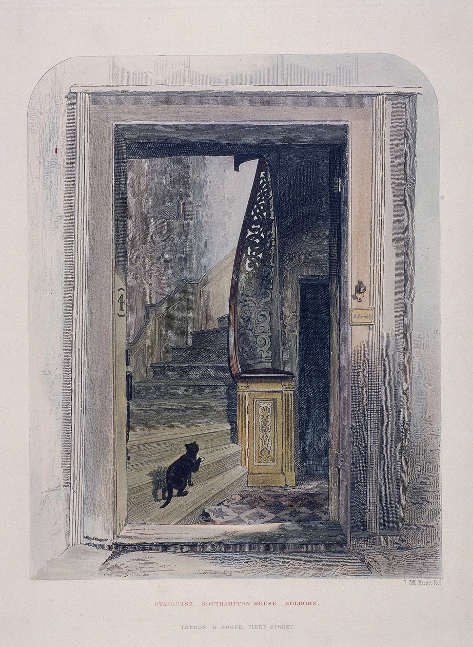 Southampton Evi, Chancery Lane, Londra, 1851 by John Wykeham Archer