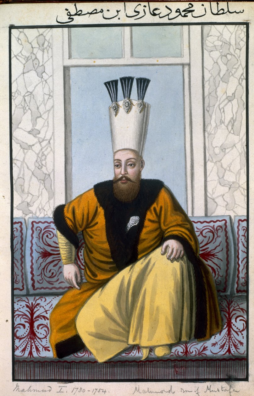 Mahmud (1696-1754) Sultan 1730-54, 'Türkiye İmparatorlarının Bir Dizi Portreleri'nden, 1808 by John Young