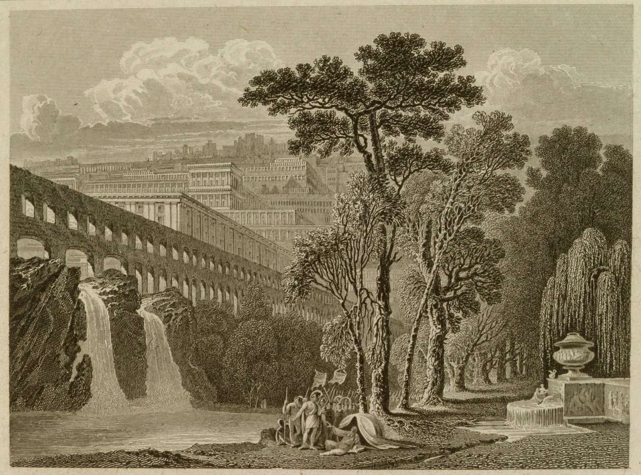 Alexander ve Diogenes, Edward Francis Finden (1791-1857) tarafından oyulmuş by John after Martin