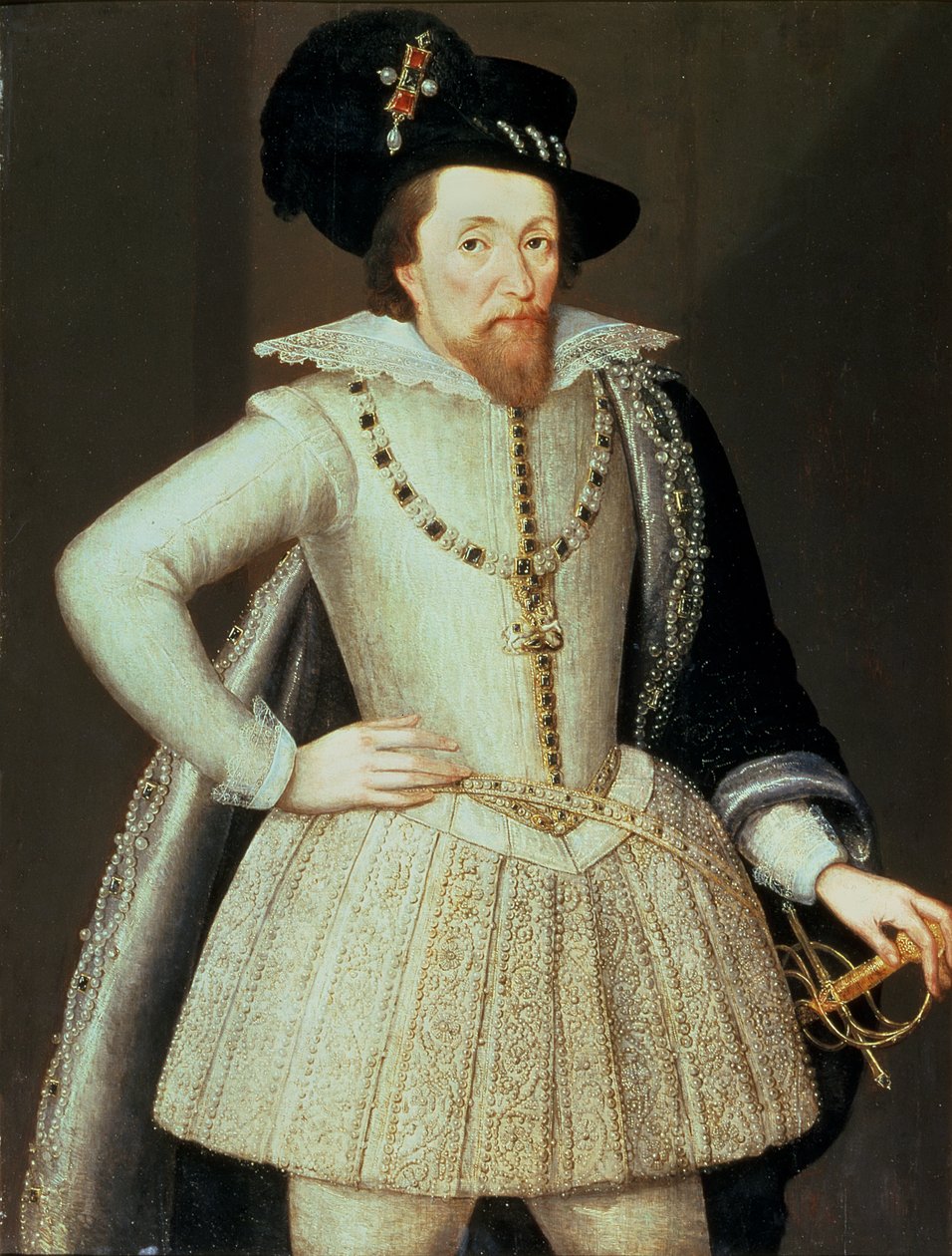 James I, yarım boy portre by John de Critz