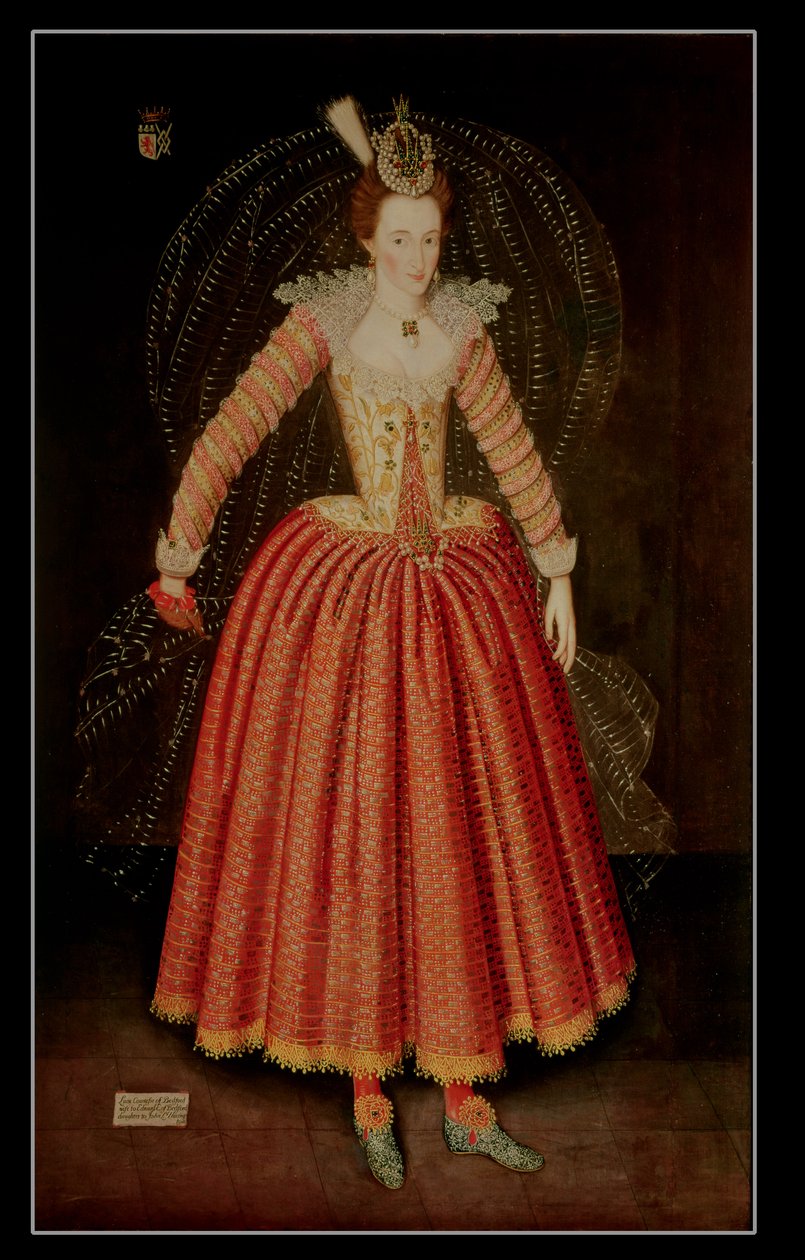 Lucy Harrington, Bedford Kontesi, Inigo Jones tarafından tasarlanan bir maskeli kostüm, 1606 by John de Critz