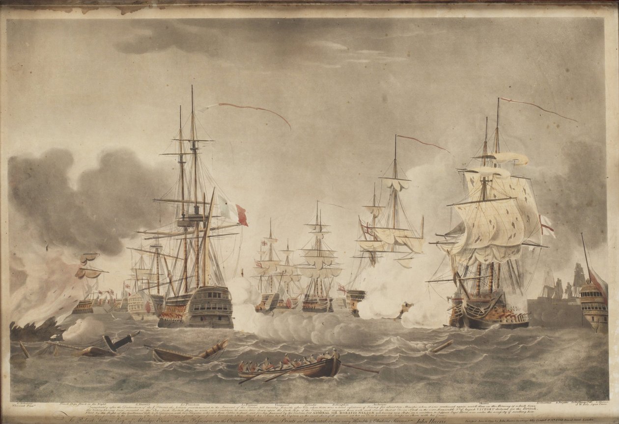 Nil Savaşı, c. 1800 by John william Edy