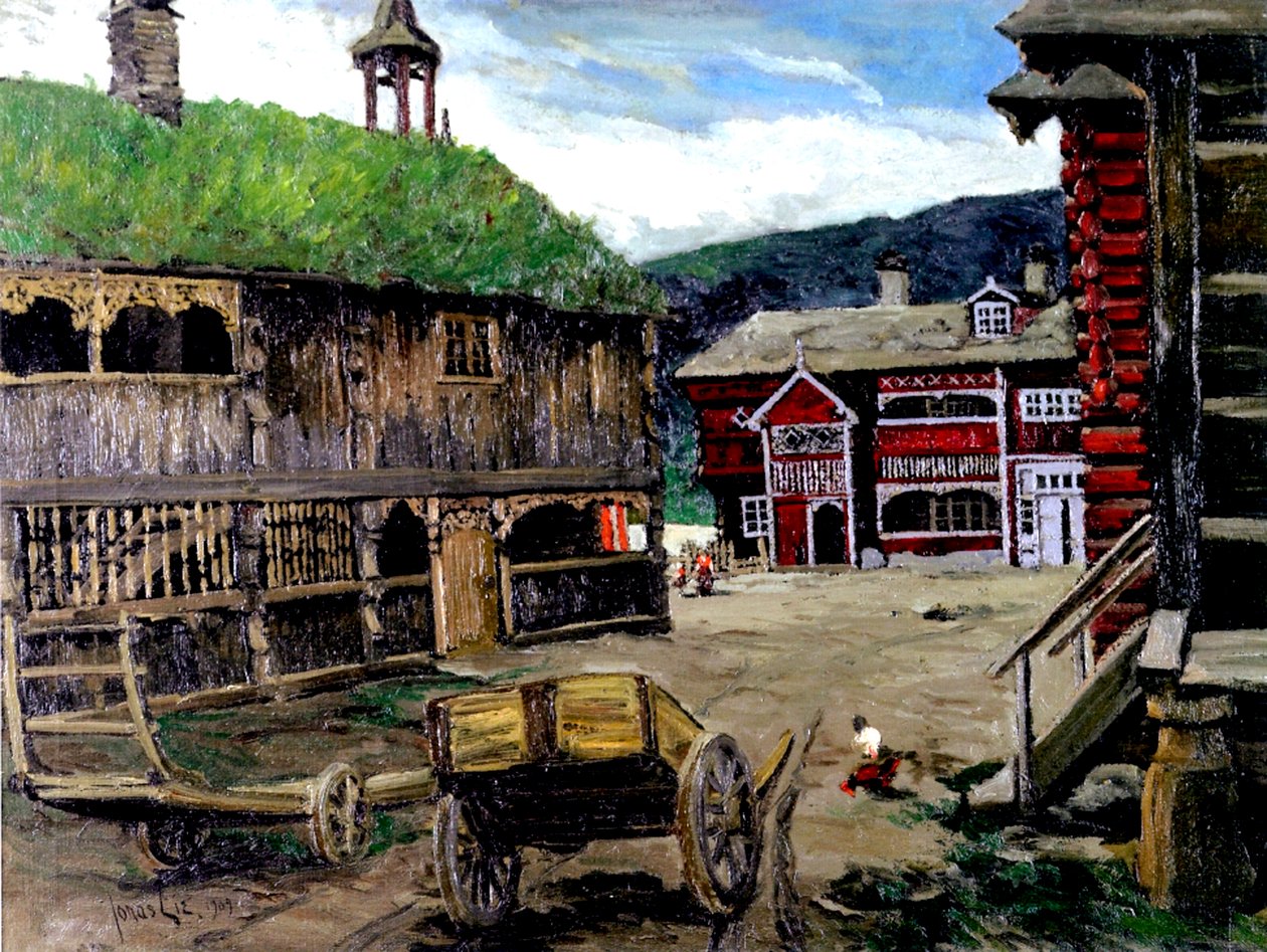 Bir Norveç Köyü, 1909 by Jonas Lie