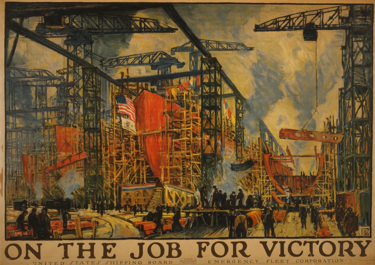Zafer için iş başında, 1918 by Jonas Lie