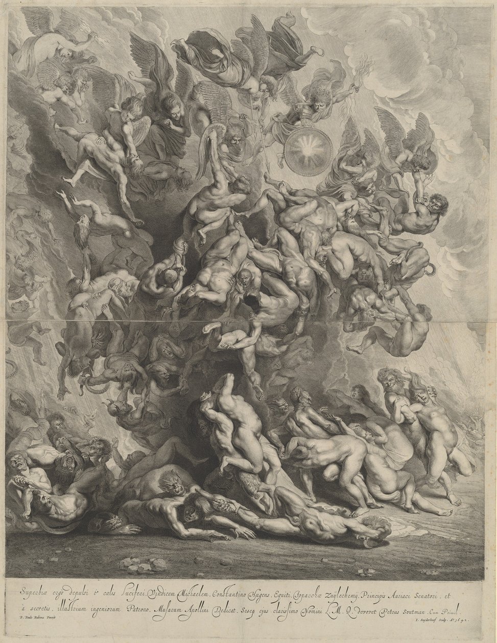 Lanetlilerin Düşüşü by Jonas Suyderhoff, after Sir Peter Paul Rubens