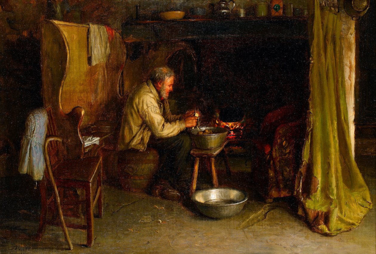 Patatesleri Soymak, 1900 by Jonathan Pratt