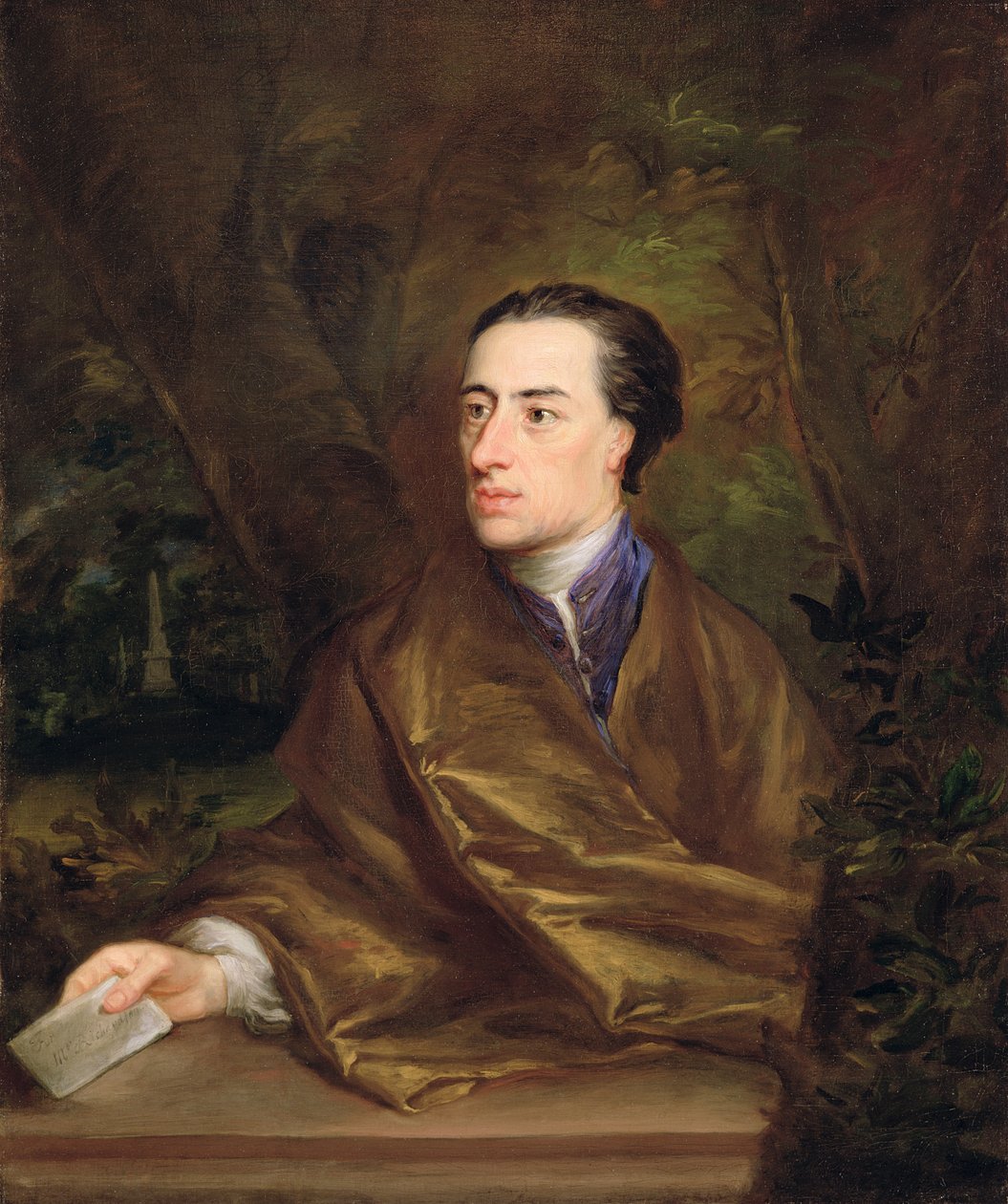 Alexander Pope (1688-1744) 1738 (tuval üzerine yağlı boya) by Jonathan Richardson