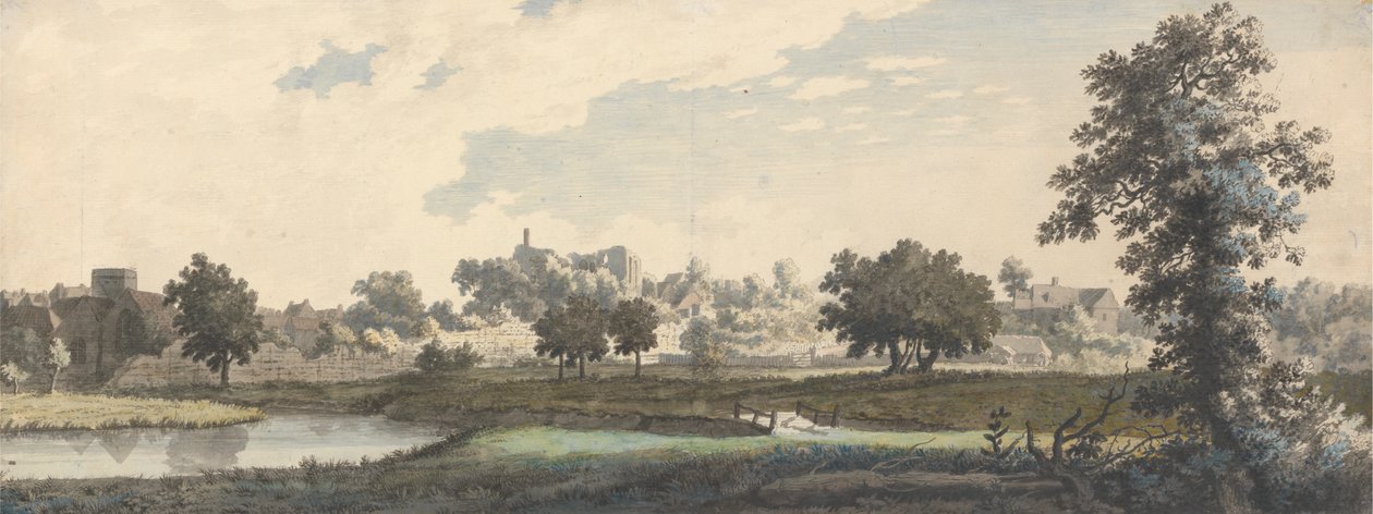 Stour Nehri, St. Mildred Kilisesi ve Canterbury Kalesi by Jonathan Skelton