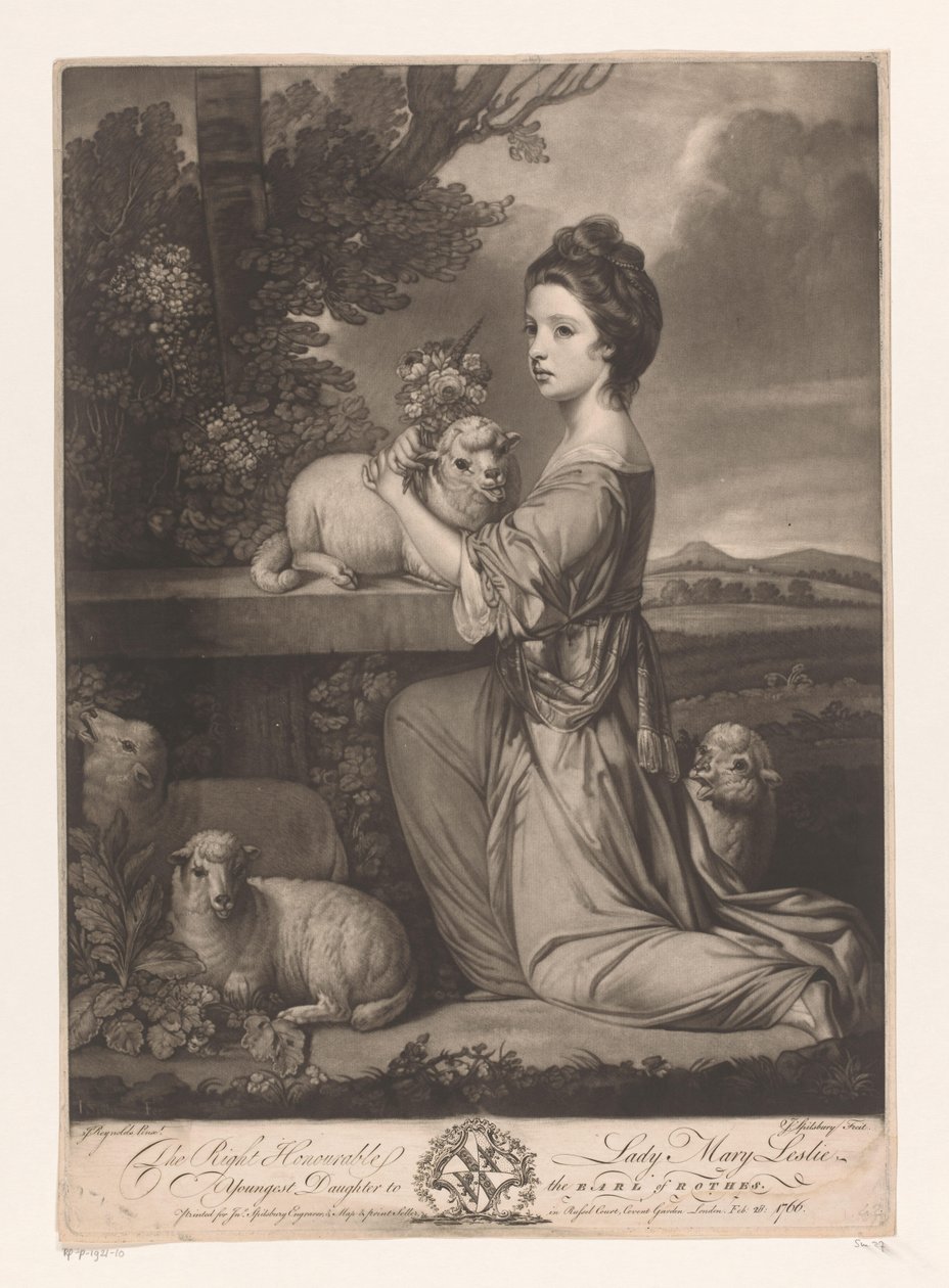 Portret van Mary Leslie Çok Saygıdeğer Leydi Mary Leslie (nesne üzerine başlık) by Jonathan Spilsbury