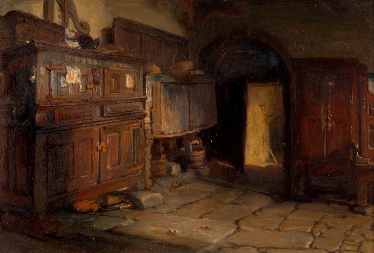 Bir Breton Kulübesi, 1887. by Jonathon Pratt
