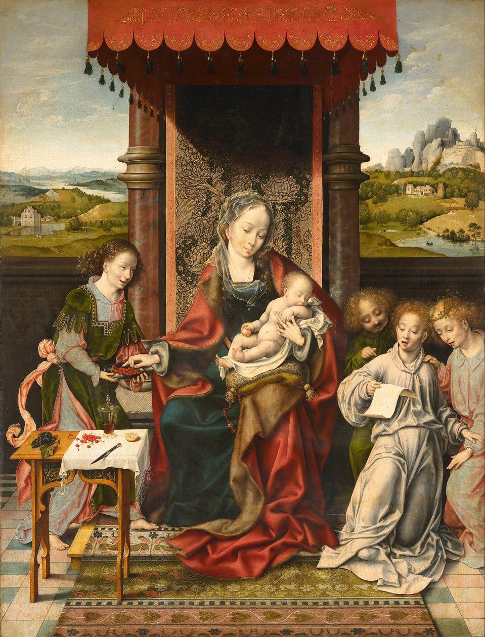 Meleklerle Bakire ve Çocuk by Joos van Cleve