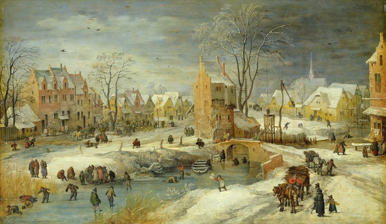Kışın Köy (meşe üzerine yağ) by Joos or Josse de Momper
