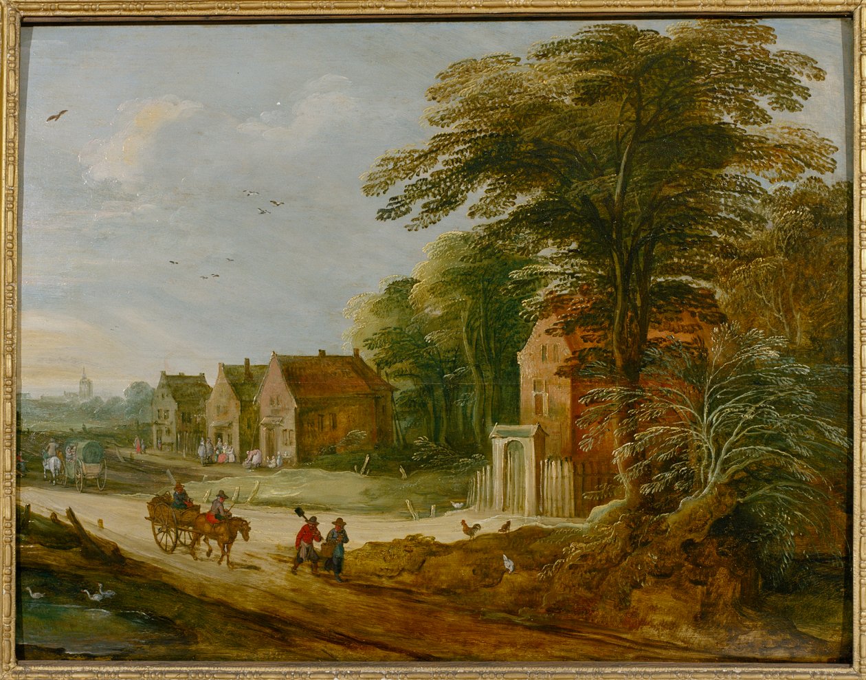Bir köyden geçen yolcular (panel üzerine yağlıboya) by Joos de (studio of) Momper