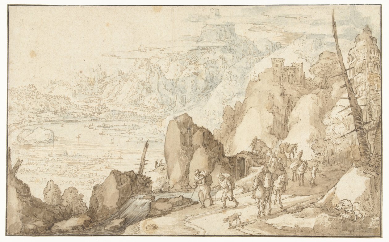Gezginlerle manzara by Joos de Momper (II)
