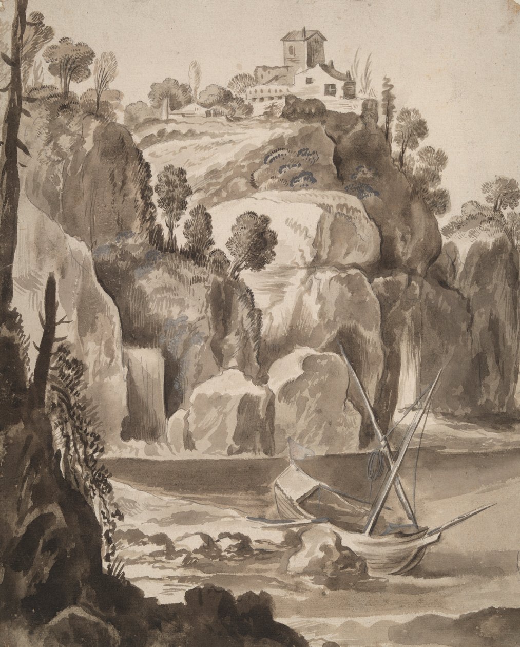 Tekne ile Kayalık Sahil by Joos de Momper the younger
