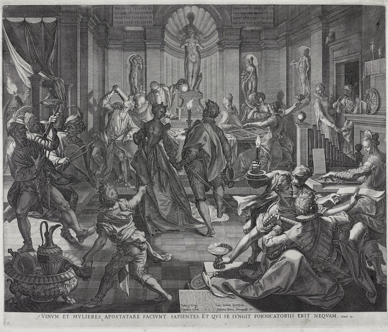 I. Johannes Sadeler tarafından kazınmış bir Kötü Şöhret Evi by Joos or Jodocus van (after) Winghe