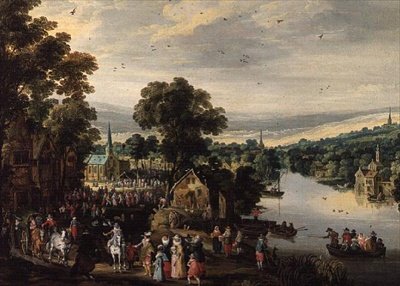 köy şenliği by Joos or Josse de The Younger Momper