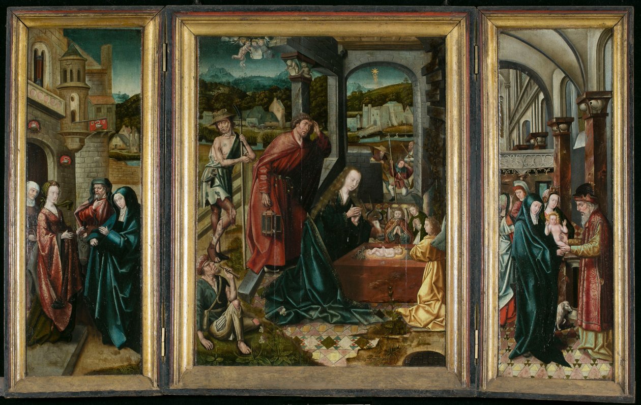 1540 dolaylarında Beytüllahim Üçlemesi (ahşap üzerine resim) by Joos van (attr. to) Cleve