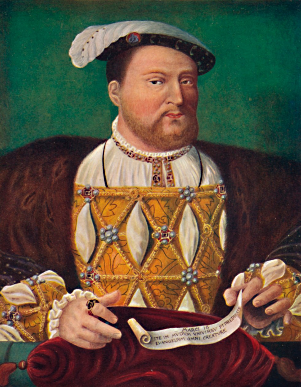 Henry VIII Hampton Court Sarayı'nın Portresi, c1530, 1903 by Joos van Cleve