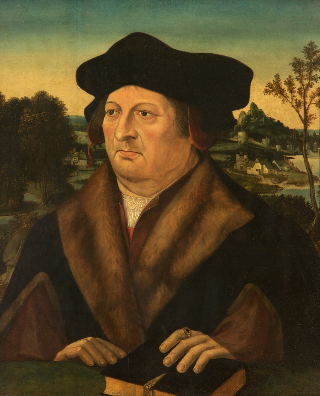 Peyzajdaki Bir Beyefendinin Portresi by Joos van Cleve