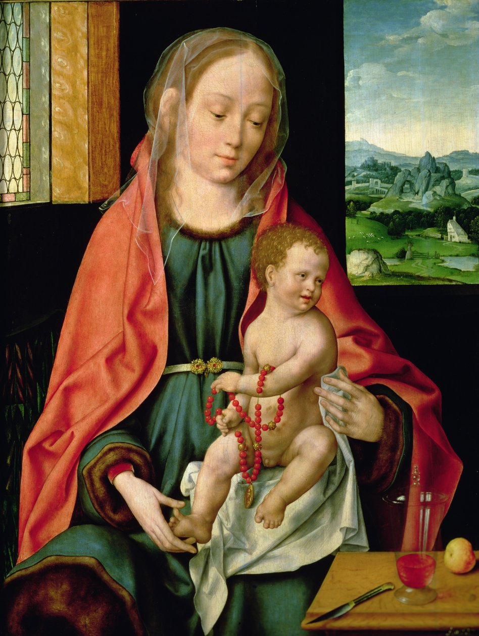 Bakire ve Çocuk, 1530 (panel) by Joos van Cleve