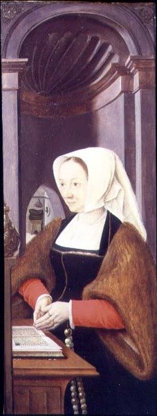 Bir Donörün Karısı (bir triptik kanadı) by Joos van Cleve