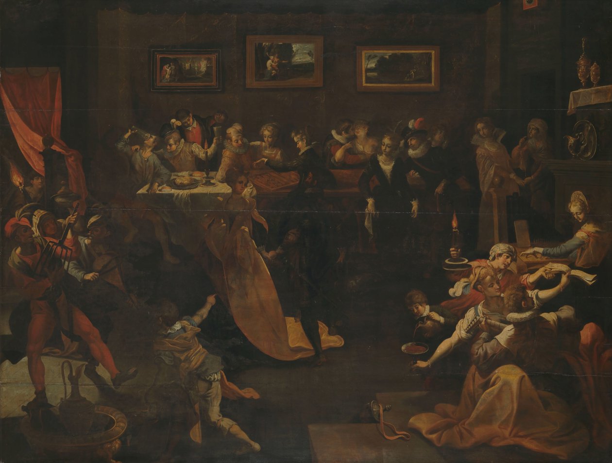 Gece Ziyafeti ve Maskeli Balo by Joos van Winghe (copy after)