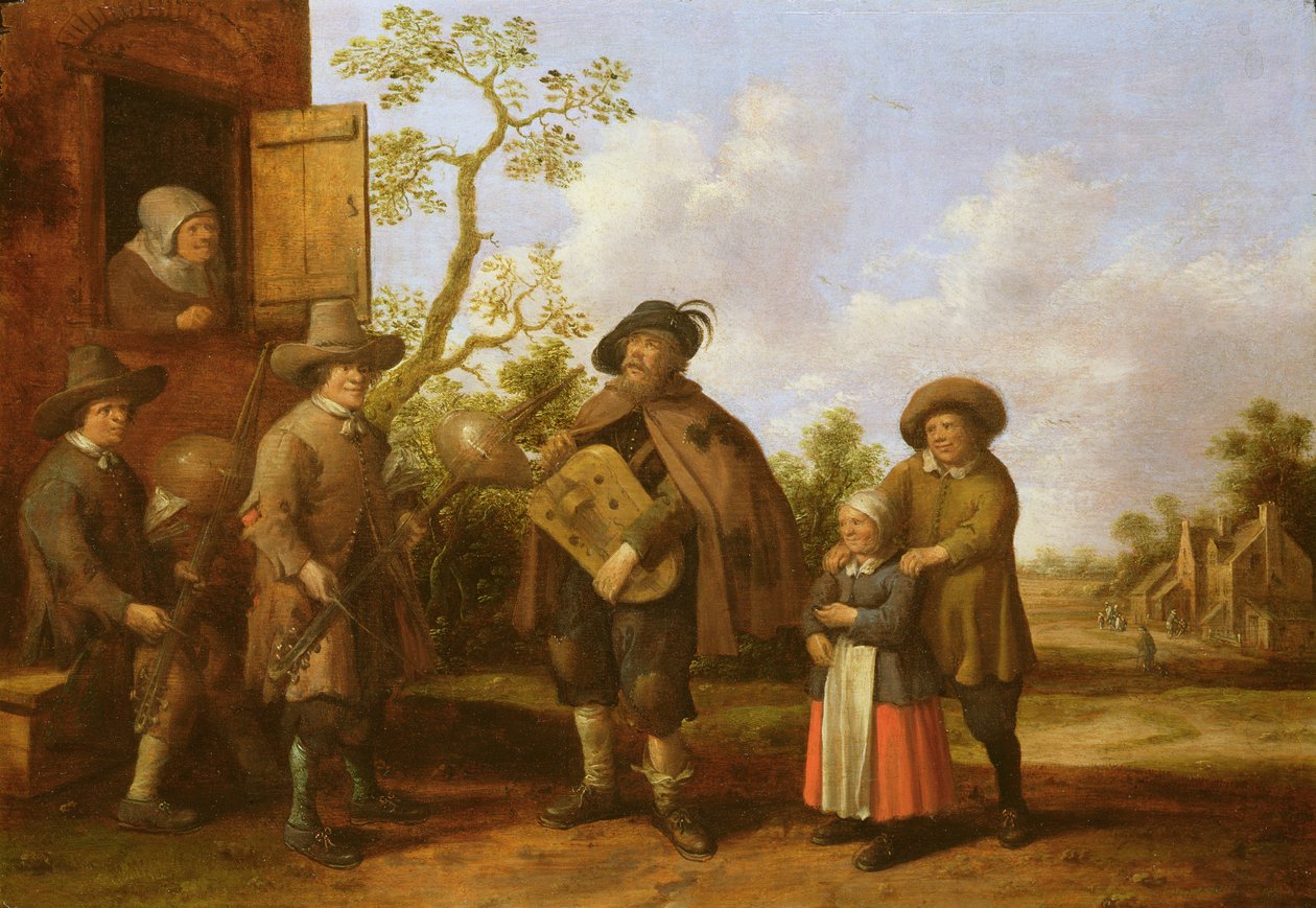 Müzisyenlerle Köy Manzarası, 1659 by Joost Cornelisz. Droochsloot