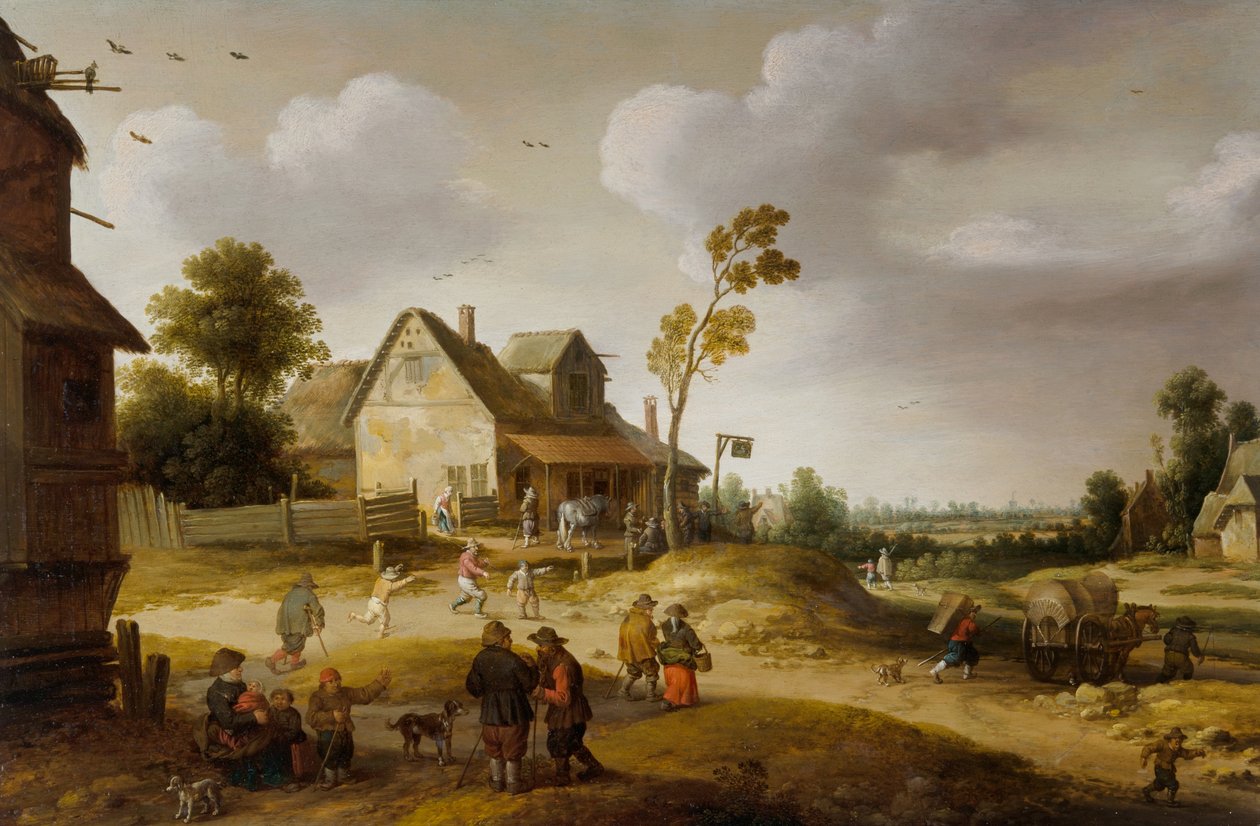 Köy Sahnesi by Joost Cornelisz. Droochsloot