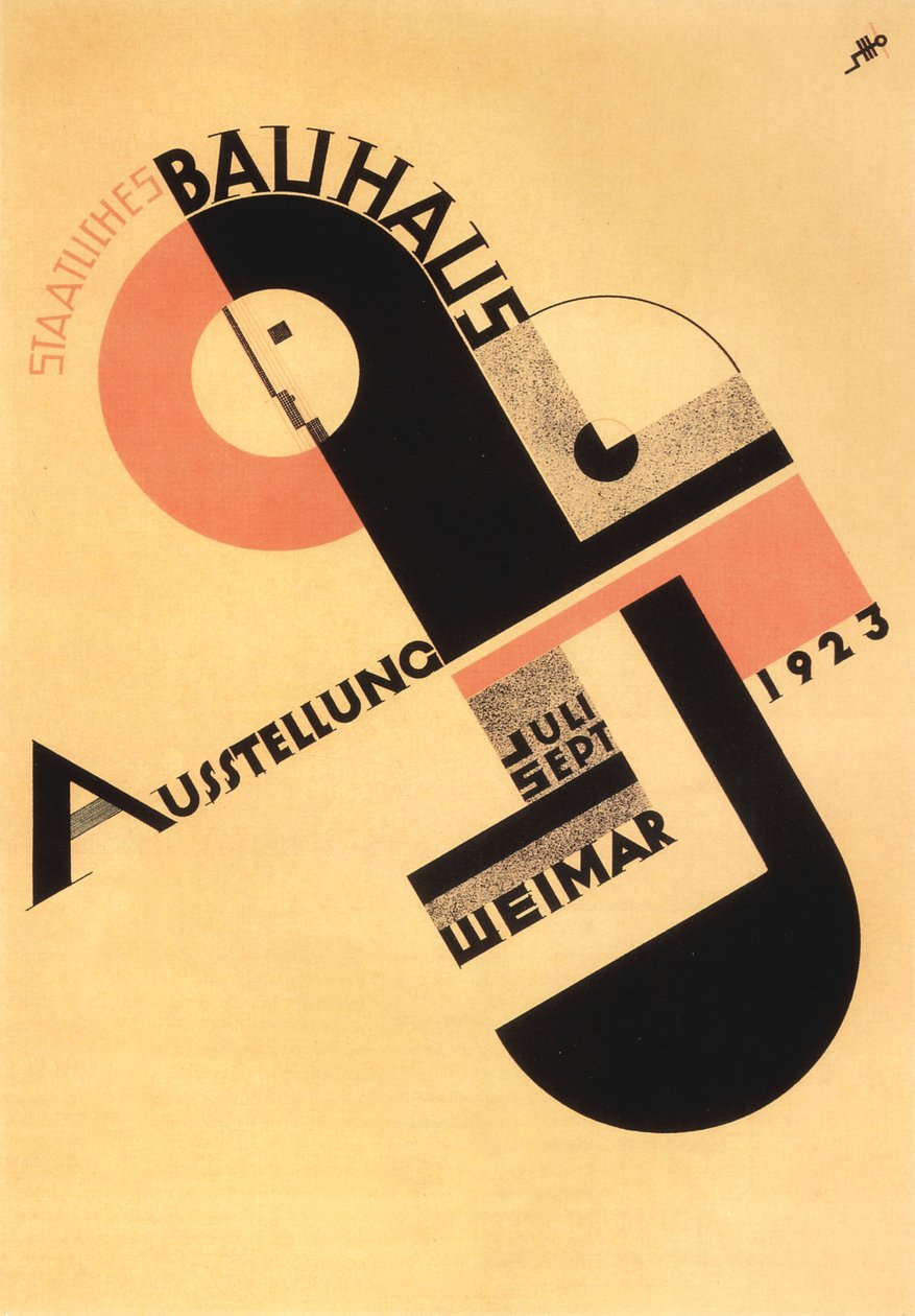 Bauhaus sergisi. Kartpostal, 1923. by Joost Schmidt