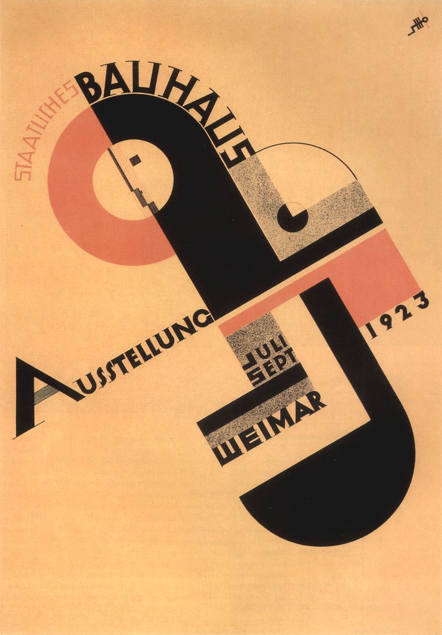 Weimar'daki Bauhaus sergi reklamı by Joost Schmidt