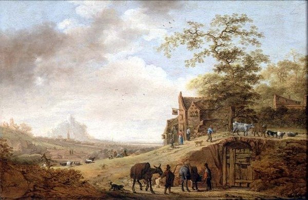 Pastoral Manzara (panel) by Joost Vinck