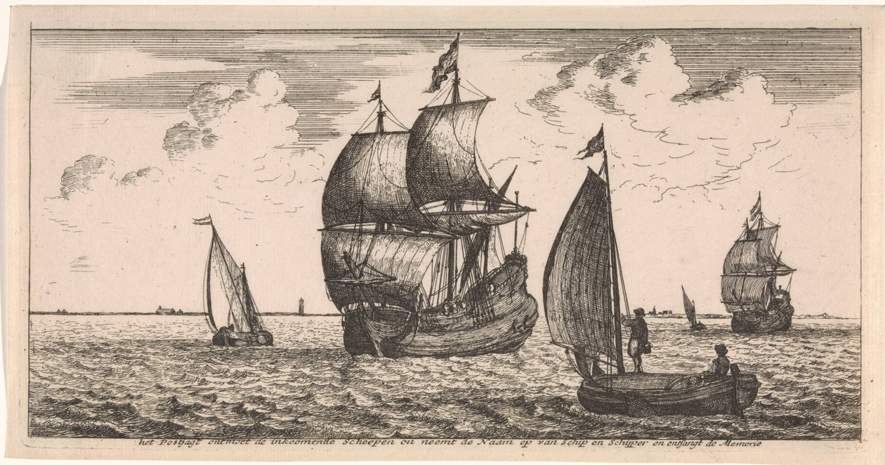Denizde postanın alınması Kartpostal (dizi adı) by Joost van Geel