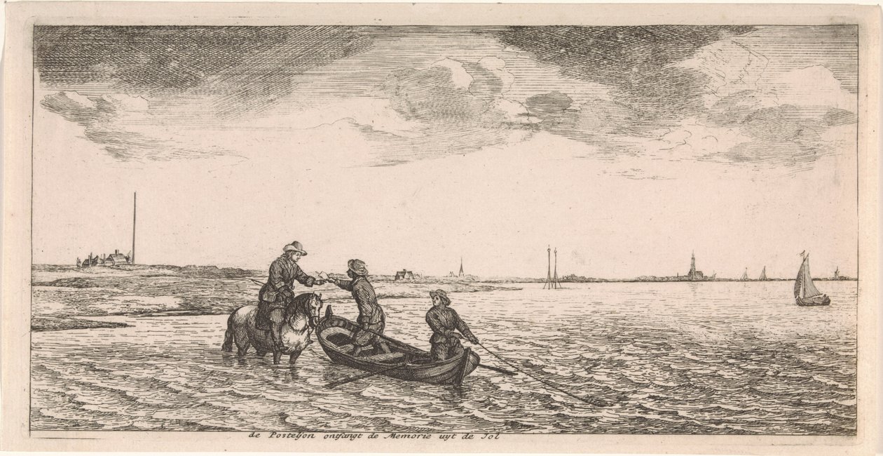 Postacının atlı posta kartı üzerindeki makbuzu (seri başlığı) by Joost van Geel