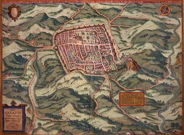 Georg Braun (1541-1622) ve Frans Hogenberg (1535-90) 1597 (renkli gravür) tarafından 